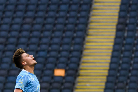 Malmö FFs Tim Prica deppar