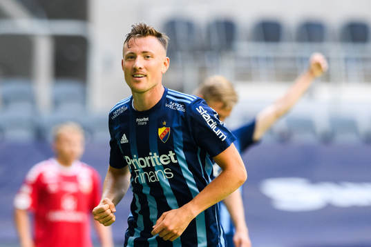 Djurgårdens Fredrik Ulvestad jublar