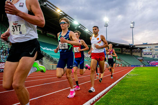 Simen Halle and Jacob Boutera of Norway compete in the