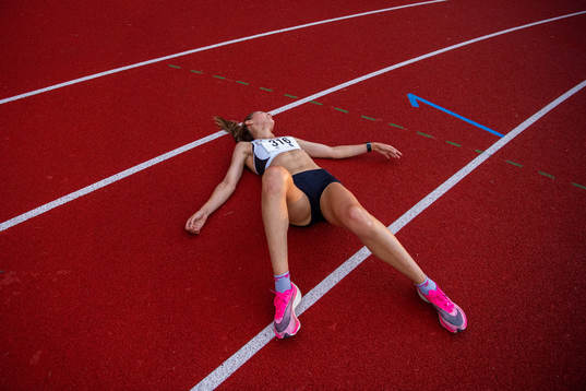 Sigrid Jervell Våg of Norway reacts
