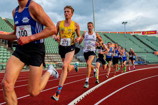 Mathias Flak and Trond Ørjan Eide of Norway compete in the