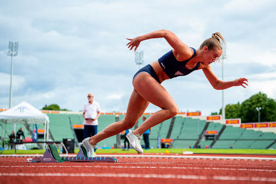 Nora Kollerød Wold competes to win the women’s 400 meter