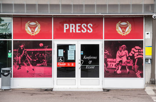 Pressentrén på Guldfågeln Arena