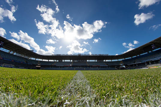 Gamla Ullevi interiört innan fotbollsmatchen i Allsvenskan