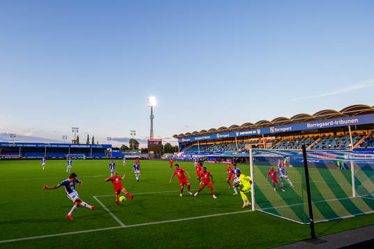 General view of Sarpsborg stadion as Ole Jørgen Halvorsen