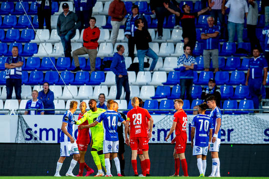 Ruben Kristiansen and goalkeeper Ali Nadhoim Ahamada of