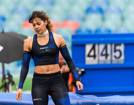 Angelica Bengtsson, Hässelby SK, looks dejected when