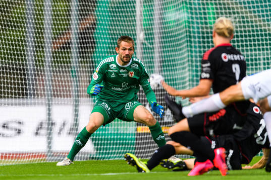 Kalmars målvakt Lucas Hägg Johansson