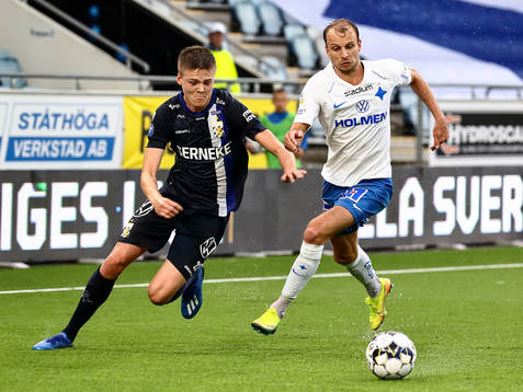 IFK Göteborgs Emil Holm och IFK Norrköpings Lars Krogh
