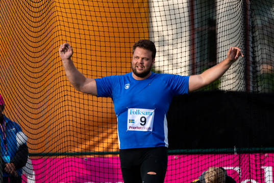 Daniel Ståhl of Spårvägens FK celebrates