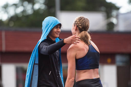 Melwin Lycke Holm of Kils AIK and Sofie Skoog of IF Göta