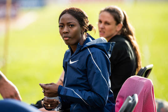 Khaddi Sagnia of Ullevi FK prior to the women’s long jump
