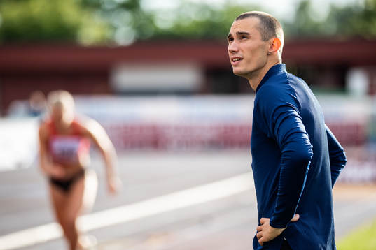 Thobias Montler of Malmö AI prior to the men’s long jump