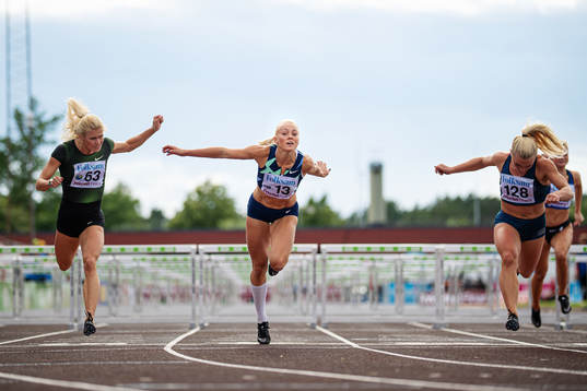Tilde Johansson of Falkenbergs IK wins women’s 100 meter