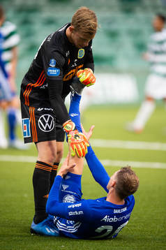 Sundsvalls målvakt Andreas Andersson och Niklas Dahlström