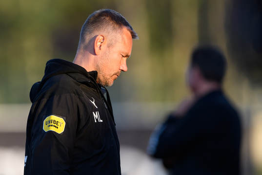 Mjällbys tränare Marcus Lantz deppar