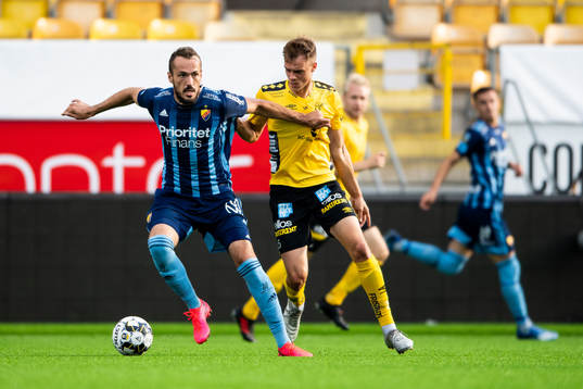 Djurgårdens Emir Kujovic och Elfsborgs Leo Väisänen