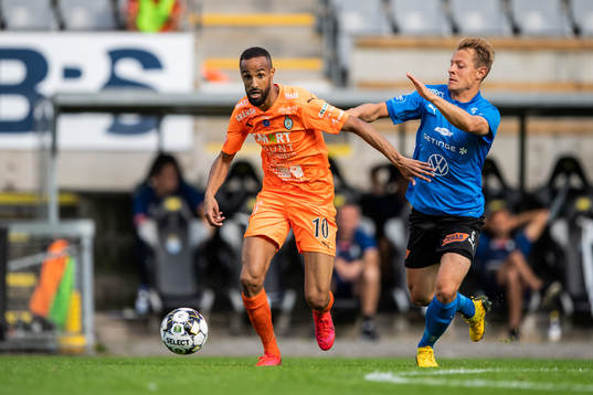 AFC Eskilstunas Ferid Ali och Halmstads Joel Allansson