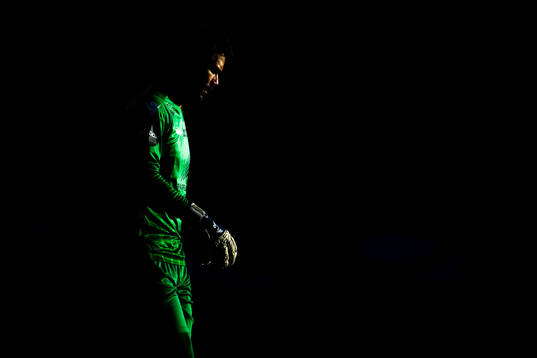 Goalkeeper Jonas Deumeland of Start