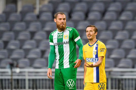Hammarbys David Fällman och IFK Göteborgs Patrik Karlsson
