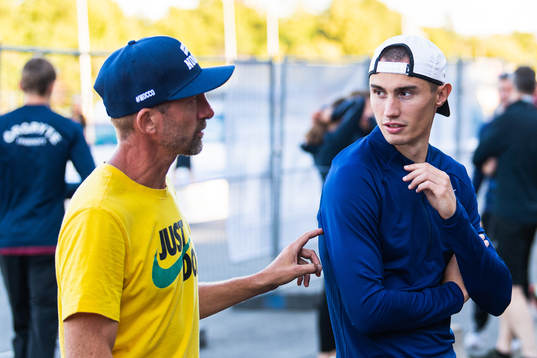 Tränare Yannick Tregaro och Thobias Montler, Malmö AI,