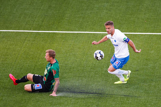 Varbergs Jesper Modig och IFK Norrköpings Christoffer Nyman