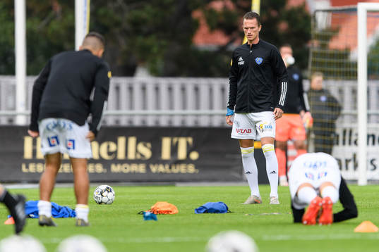 Falkenbergs Sander van Looy före fotbollsmatchen i