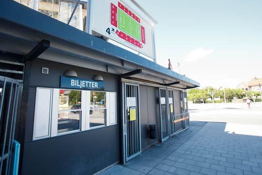 Biljettluckan utanför Behrn Arena