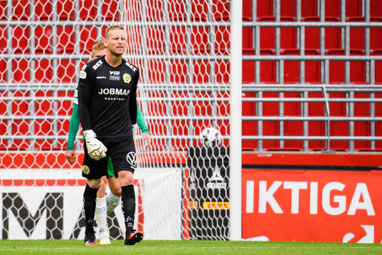 Hammarbys målvakt David Ousted deppar