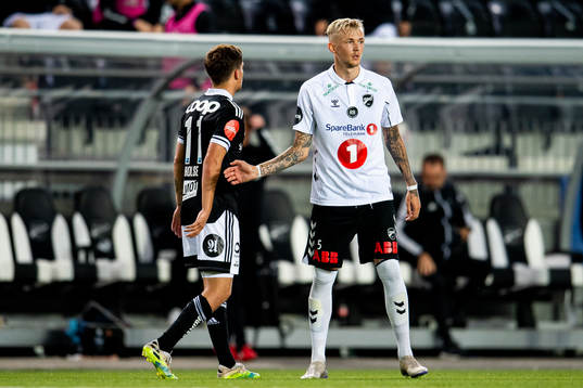 Carlo Holse of Rosenborg and Birk Risa of Odd