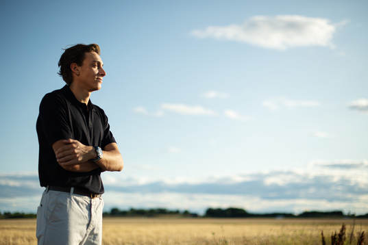 Swedish pole vaulter Armand Duplantis poses for a portrait