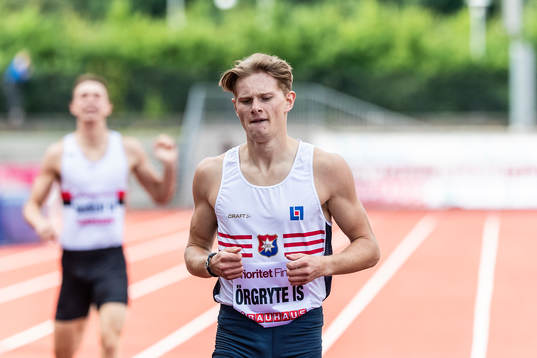 Carl Bengtström, Örgryte IS, vinner herrarnas 400 m