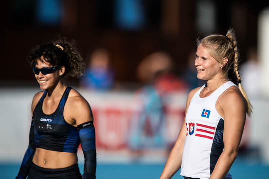 Angelica Bengtsson, Hässelby SK, och Michaela Meijer,