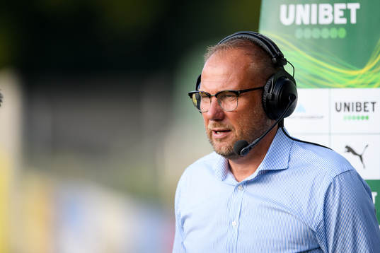 Halmstads tränare Magnus Haglund före fotbollsmatchen i