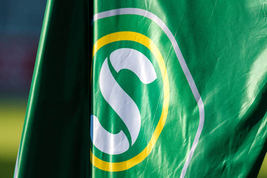 Flagga med superettans logo