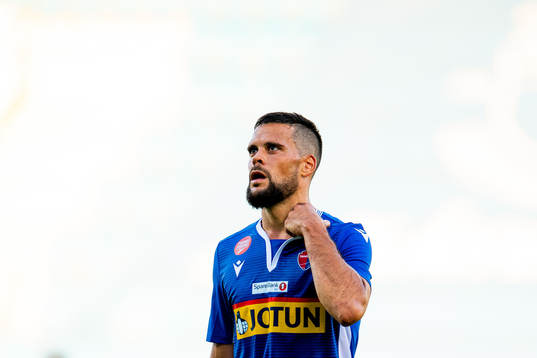 Marcos Vales Gonzalez of Sandefjord looks dejected