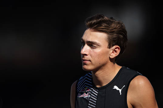 Armand Duplantis of Sweden in men's pole vault