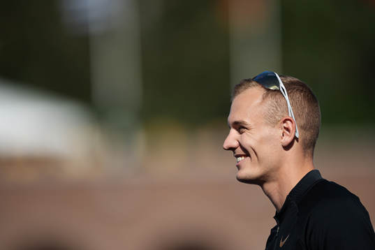 Sam Kendricks of USA in men's pole vault