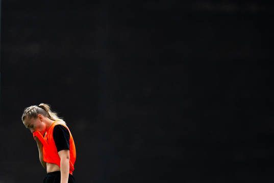 Ingvild Hansen Høvring of Åsane looks dejected