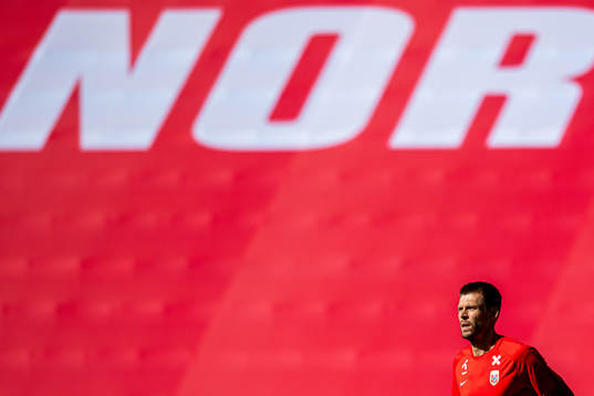 Goalkeeper Rune Almenning Jarstein of the Norwegian