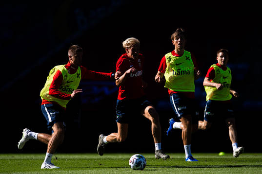 Markus Henriksen, Morten Thorsby, Sander Berge and Jonas