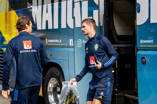 Albin Ekdal and Mikael Lustig of the Swedish national