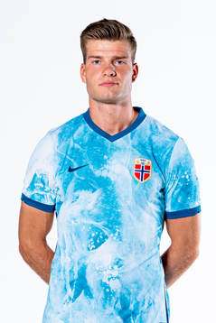 Alexander Sørloth of the Norwegian national football team