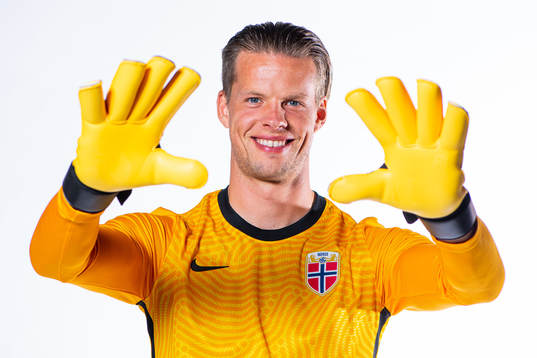 Goalkeeper Ørjan Håskjold Nyland of the Norwegian