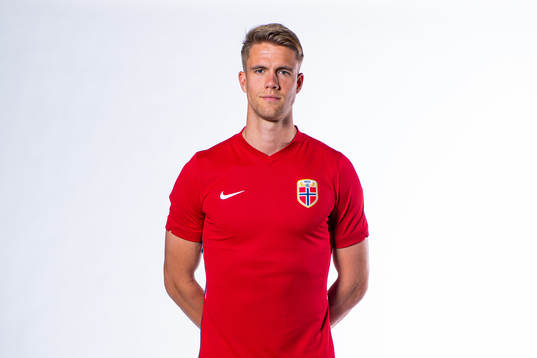 Kristoffer Ajer of the Norwegian national football team