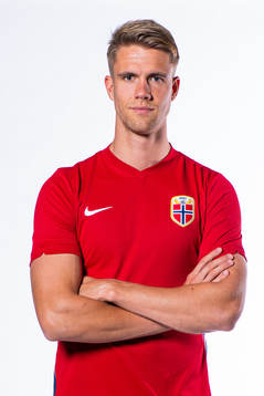 Kristoffer Ajer of the Norwegian national football team