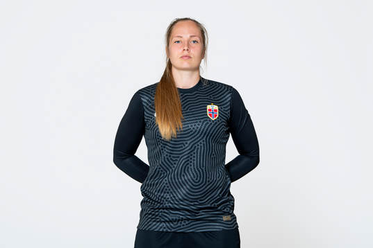 Goalkeeper Aurora Mikalsen of the Norwegian women’s