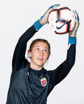 Goalkeeper Cecilie Hauståker Fiskerstrand of the Norwegian