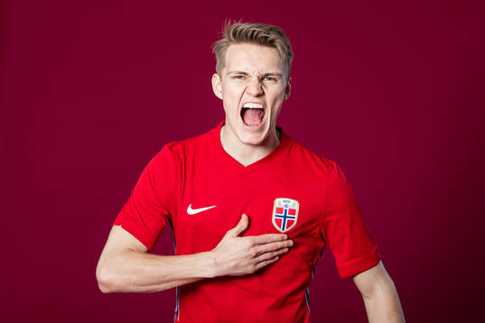 Martin Ødegaard of the Norwegian national football team
