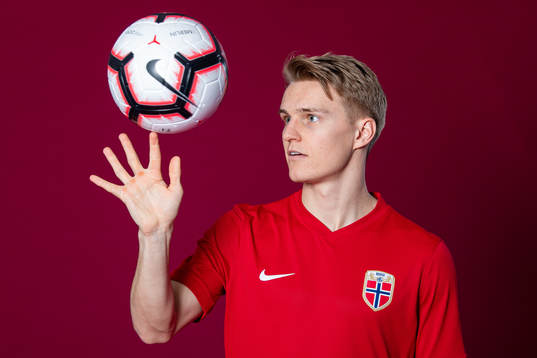 Martin Ødegaard of the Norwegian national football team